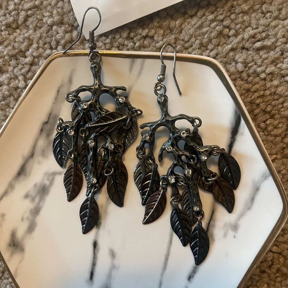 Dangly Leaf Earrings